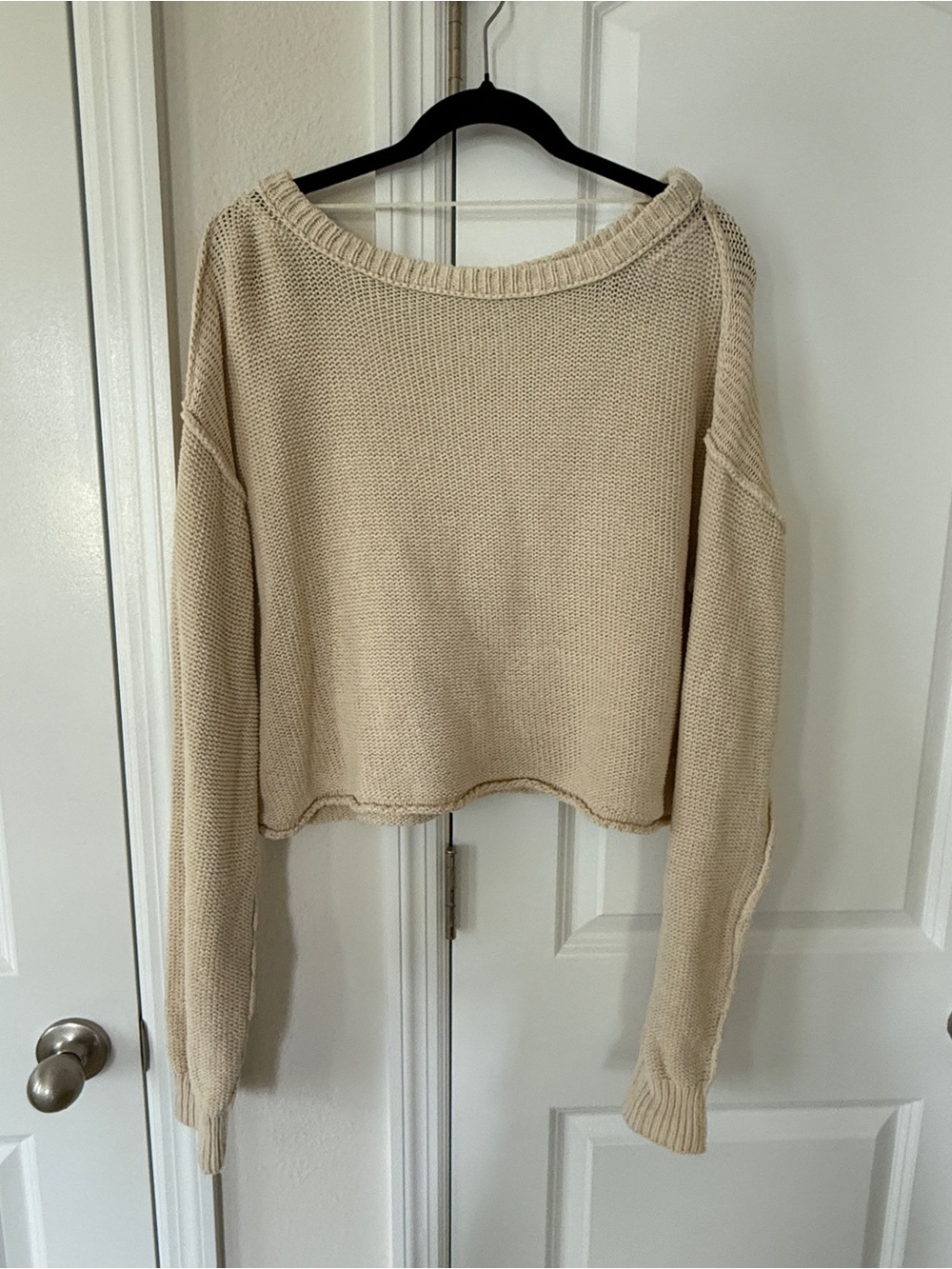 Free People We The Free Women's relaxed off the shoulder Knit Sweater - Cream